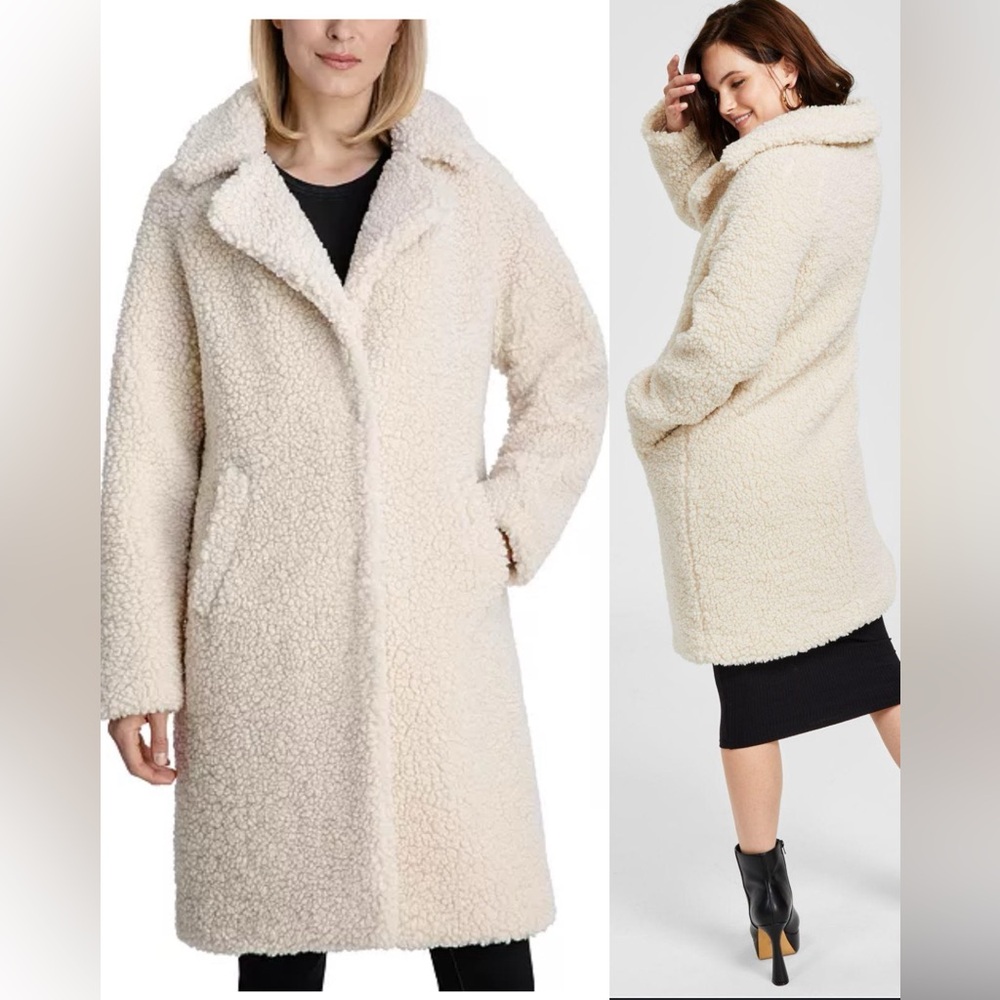 BCBGeneration Cream Teddy Jacket - image 1